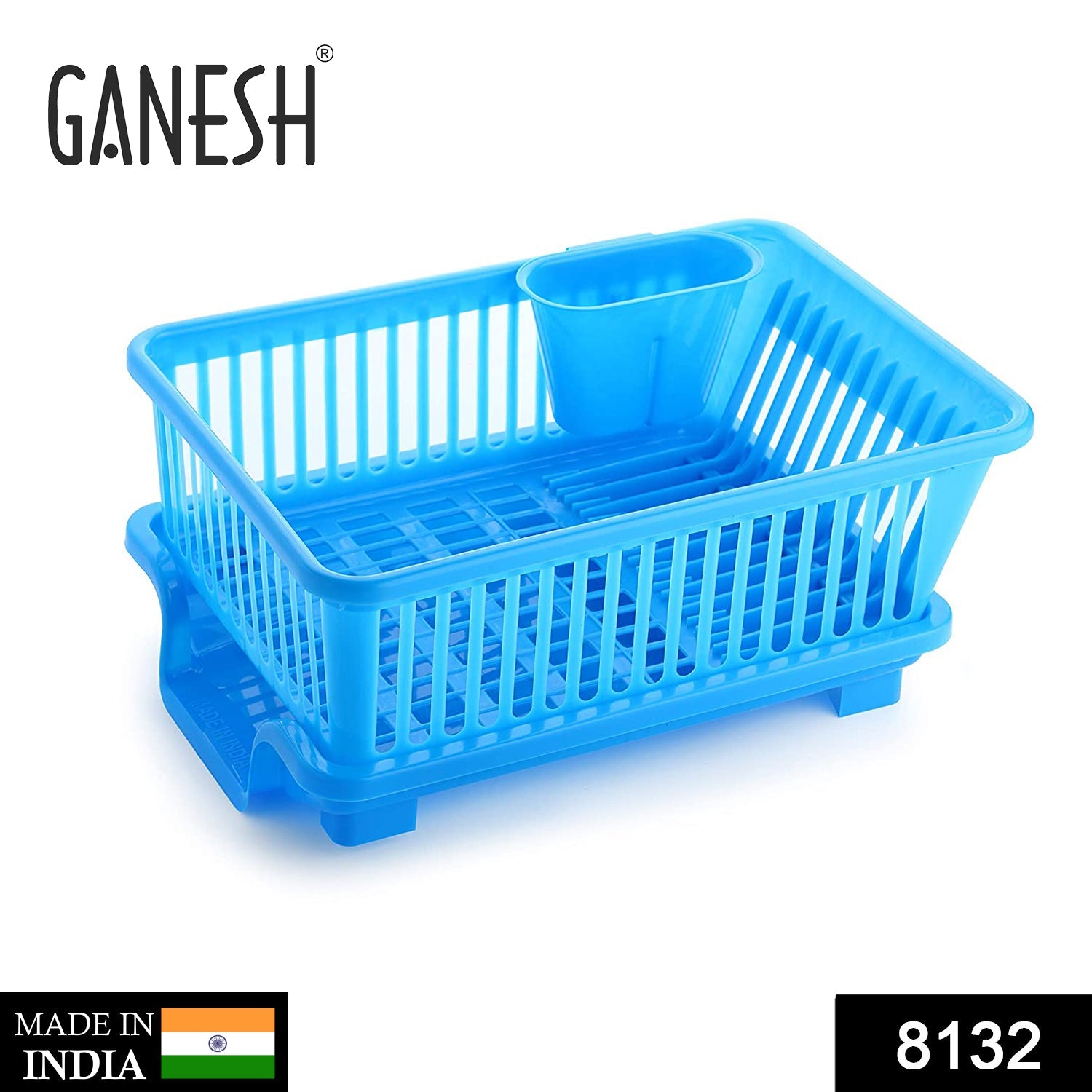 8132 Ganesh 3 in 1 Large Plastic Kitchen Sink Dish Rack Drainer Drying Rack Washing Basket with Tray for Kitchen, Dish Rack Organizers, Utensils Tools Cutlery DeoDap 8132 Ganesh 3 in 1 Large Plastic Kitchen Sink Dish Rack Drainer Drying Rack Washing Basket with Tray for Kitchen, Dish Rack Organizers, Utensils Tools Cutlery DeoDap